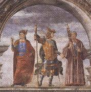 Domenico Ghirlandaio and Assistants,The Roman heroes Decius Mure,Scipio and Cicero (mk36), Sandro Botticelli
